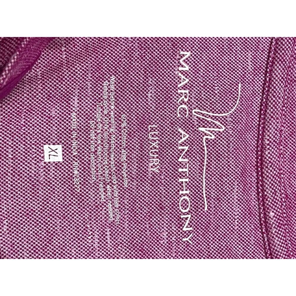 Marc Anthony Luxury Mens Slim-Fit Button T-Shirt Maroon XL A005760 - Picture 5 of 8